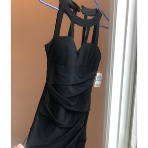 Black mini cocktail dress
